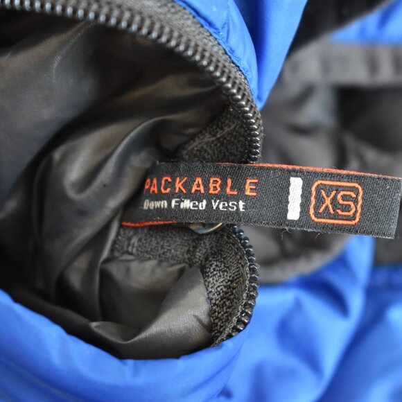Men's Hawke & Co Reversible Lightweight Packable Down Filled Vest Blue PRE-OWNED - Picture 6 of 10